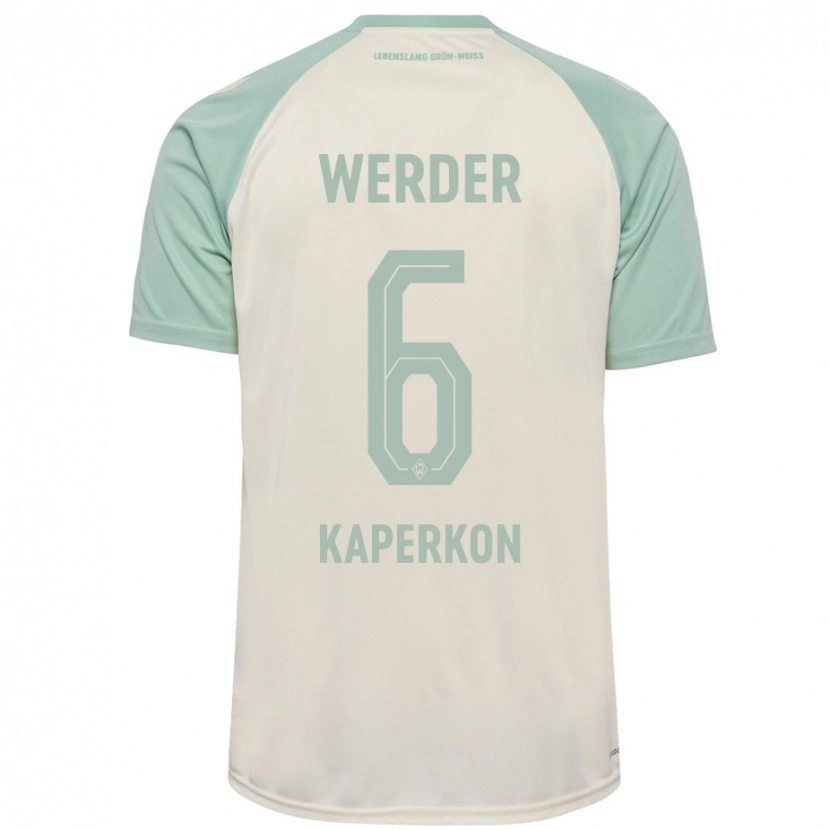 Danxen Mujer Camiseta Tom Kaperkon #6 Blanquecino Verde Claro 2ª Equipación 2024/25 La Camisa México