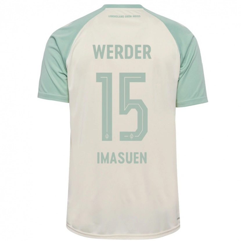Danxen Mujer Camiseta Joel Imasuen #15 Blanquecino Verde Claro 2ª Equipación 2024/25 La Camisa México