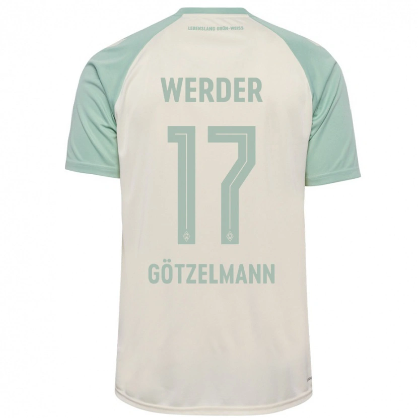 Danxen Mujer Camiseta Patrick Götzelmann #17 Blanquecino Verde Claro 2ª Equipación 2024/25 La Camisa México