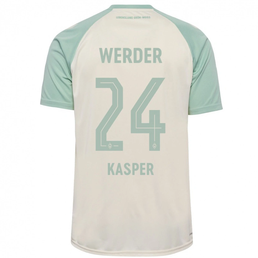 Danxen Mujer Camiseta Dominik Kasper #24 Blanquecino Verde Claro 2ª Equipación 2024/25 La Camisa México