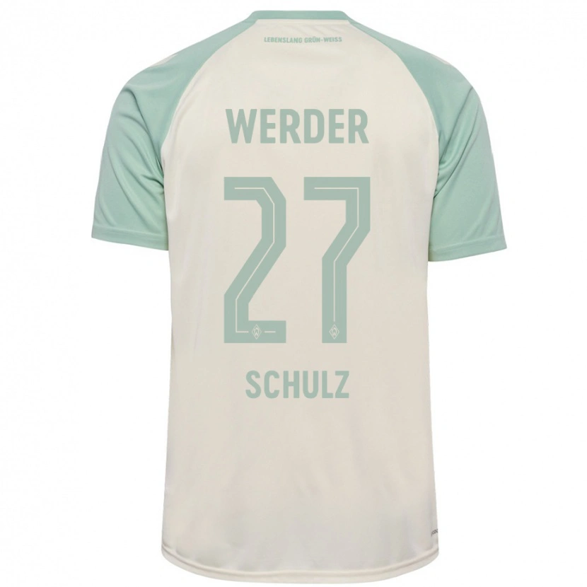 Danxen Mujer Camiseta Ole Schulz #27 Blanquecino Verde Claro 2ª Equipación 2024/25 La Camisa México