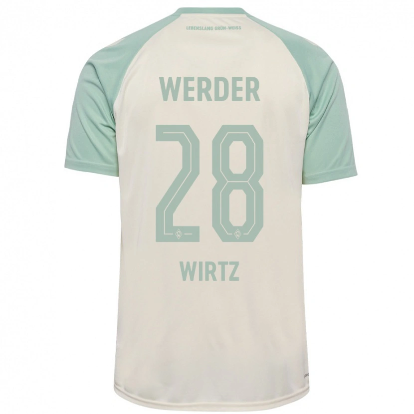 Danxen Mujer Camiseta Juliane Wirtz #28 Blanquecino Verde Claro 2ª Equipación 2024/25 La Camisa México