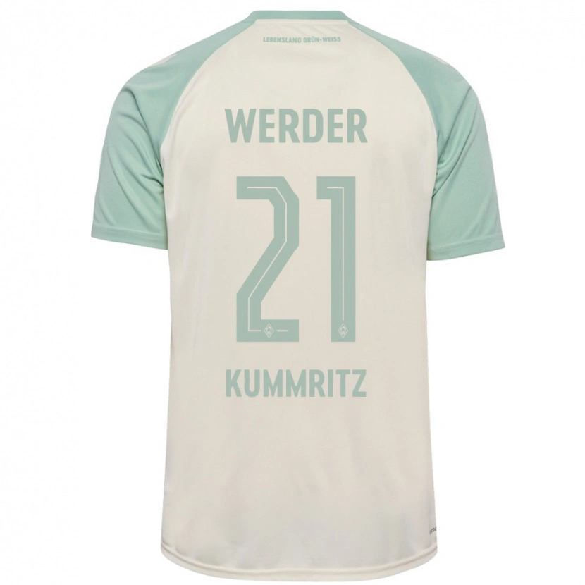 Danxen Mujer Camiseta Liam Kümmritz #21 Blanquecino Verde Claro 2ª Equipación 2024/25 La Camisa México