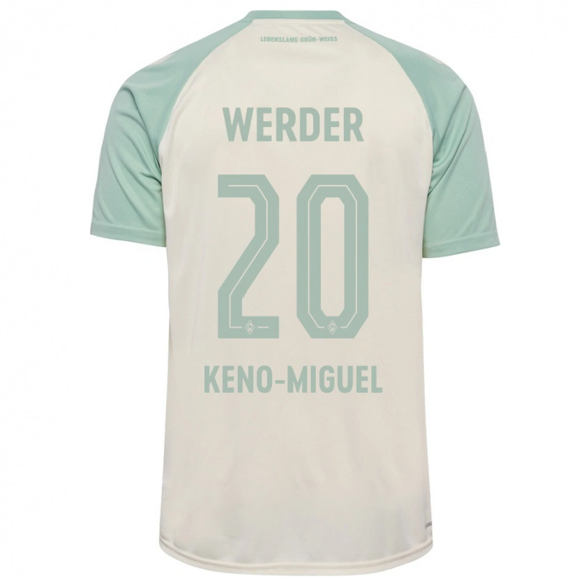Danxen Mujer Camiseta Keno-Miguel Meyer #20 Blanquecino Verde Claro 2ª Equipación 2024/25 La Camisa México