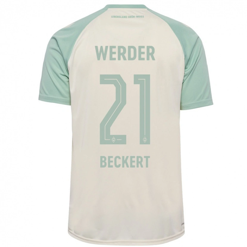 Danxen Mujer Camiseta Jonathan Beckert #21 Blanquecino Verde Claro 2ª Equipación 2024/25 La Camisa México