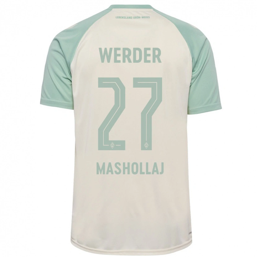 Danxen Mujer Camiseta Benjamin Mashollaj #27 Blanquecino Verde Claro 2ª Equipación 2024/25 La Camisa México