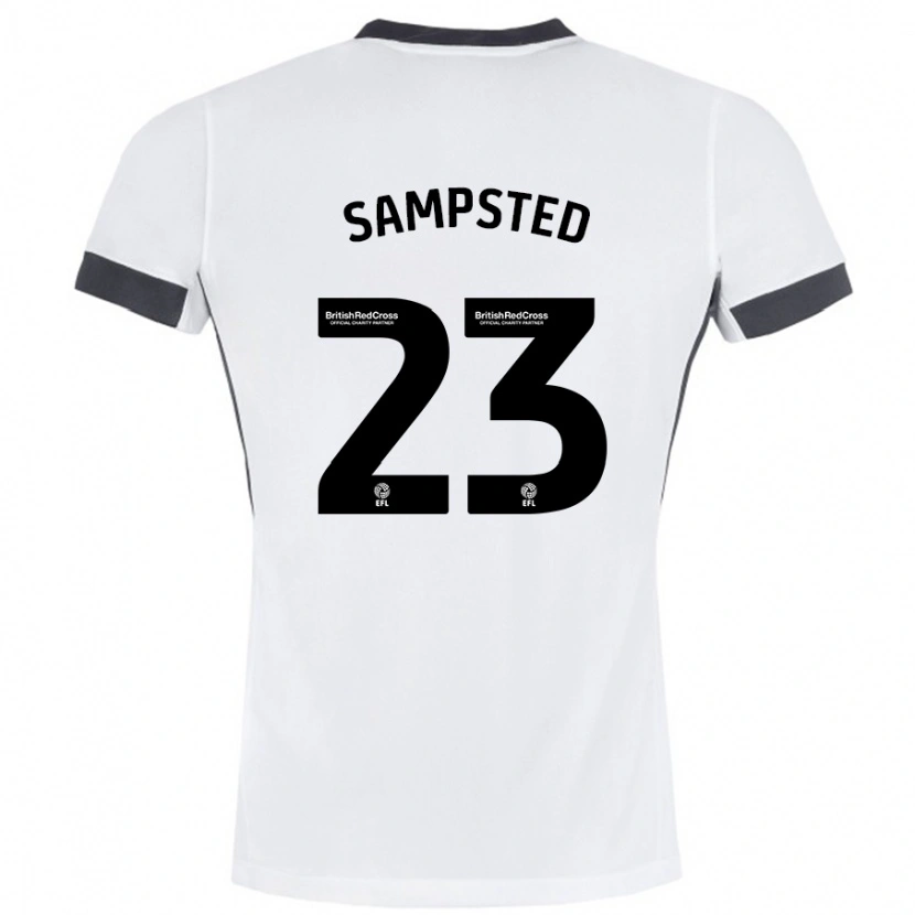 Danxen Mujer Camiseta Alfons Sampsted #23 Blanco Negro 2ª Equipación 2024/25 La Camisa México