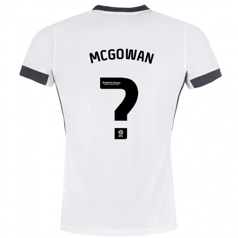 Danxen Mujer Camiseta Tegan Mcgowan #0 Blanco Negro 2ª Equipación 2024/25 La Camisa México