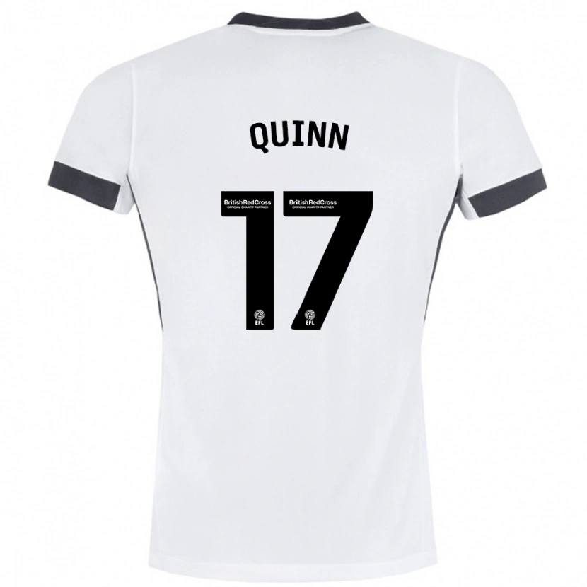 Danxen Mujer Camiseta Lucy Quinn #17 Blanco Negro 2ª Equipación 2024/25 La Camisa México