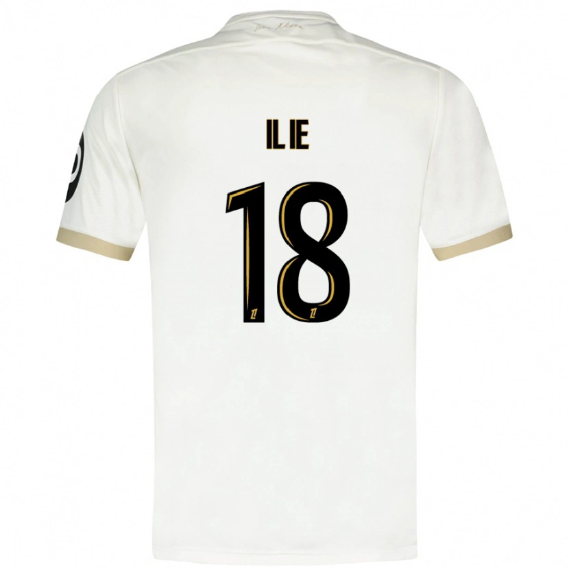 Danxen Mujer Camiseta Rareș Ilie #18 Blanco Dorado 2ª Equipación 2024/25 La Camisa México