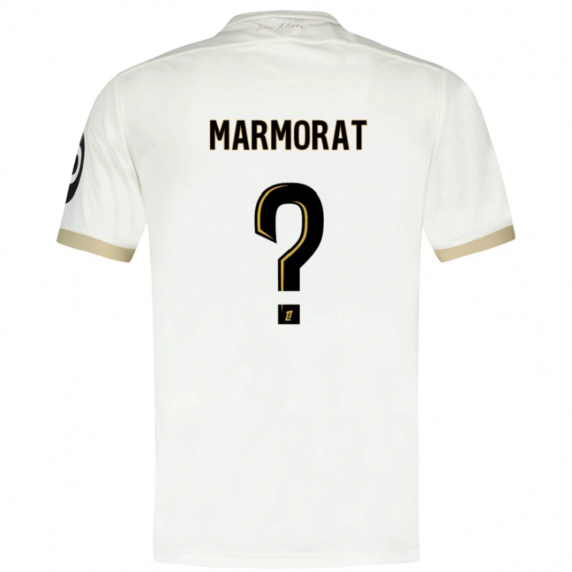 Danxen Mujer Camiseta Mathéo Marmorat #0 Blanco Dorado 2ª Equipación 2024/25 La Camisa México