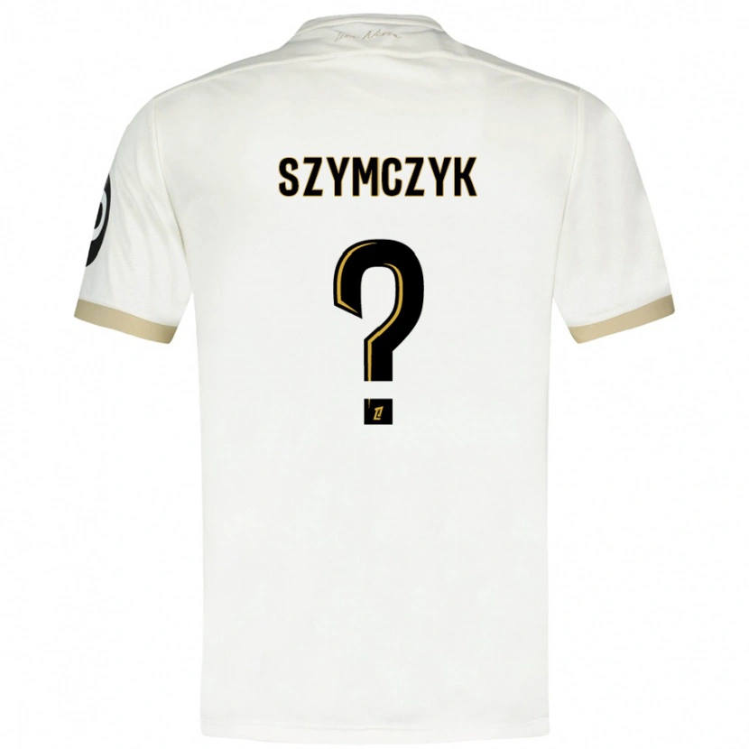 Danxen Mujer Camiseta Kacper Szymczyk #0 Blanco Dorado 2ª Equipación 2024/25 La Camisa México