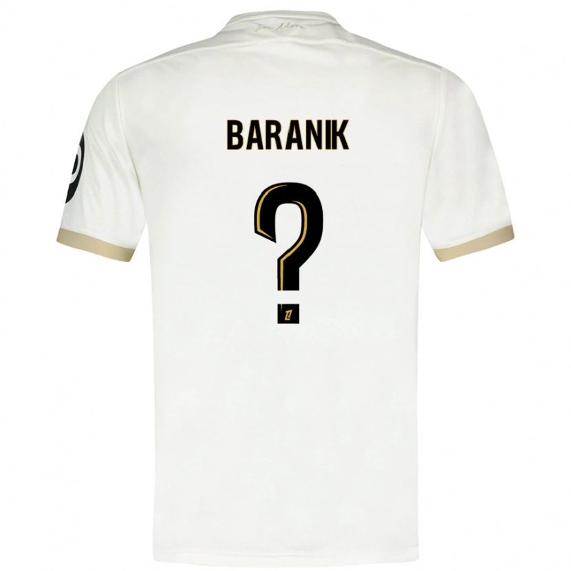 Danxen Mujer Camiseta Evan Baranik #0 Blanco Dorado 2ª Equipación 2024/25 La Camisa México