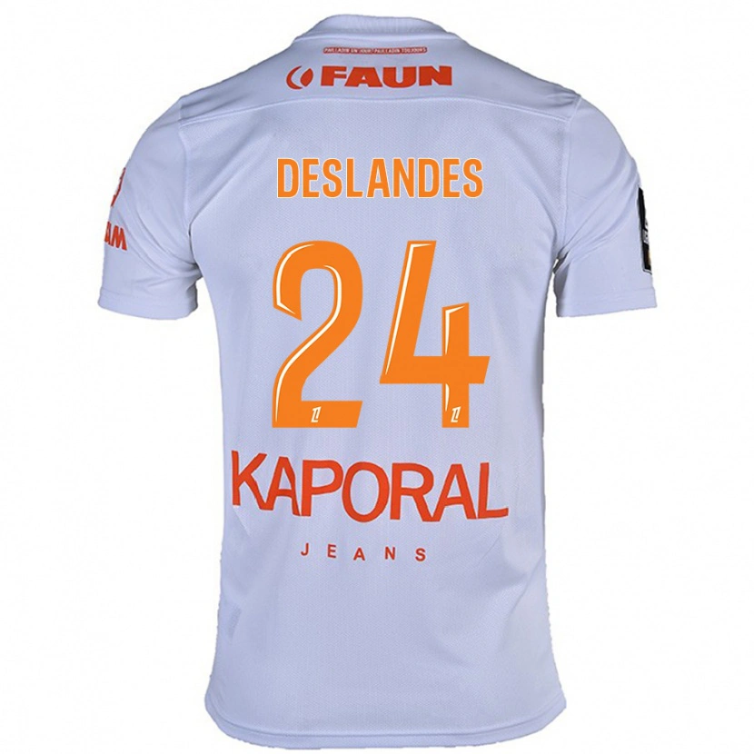 Danxen Mujer Camiseta Océane Deslandes #24 Blanco 2ª Equipación 2024/25 La Camisa México