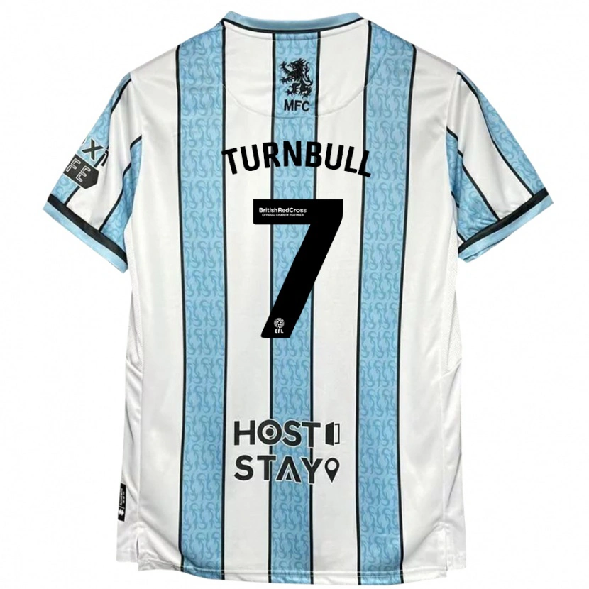 Danxen Mujer Camiseta Ellen Turnbull #7 Blanco Azul 2ª Equipación 2024/25 La Camisa México