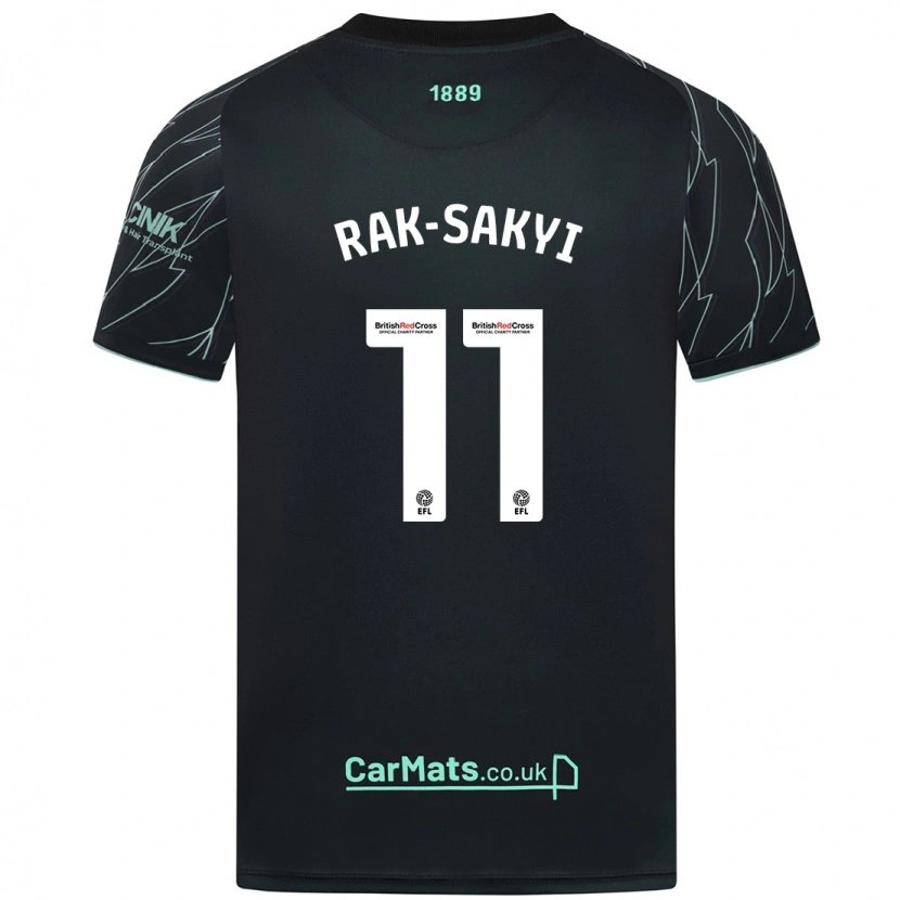 Danxen Mujer Camiseta Jesurun Rak-Sakyi #11 Negro Verde 2ª Equipación 2024/25 La Camisa México