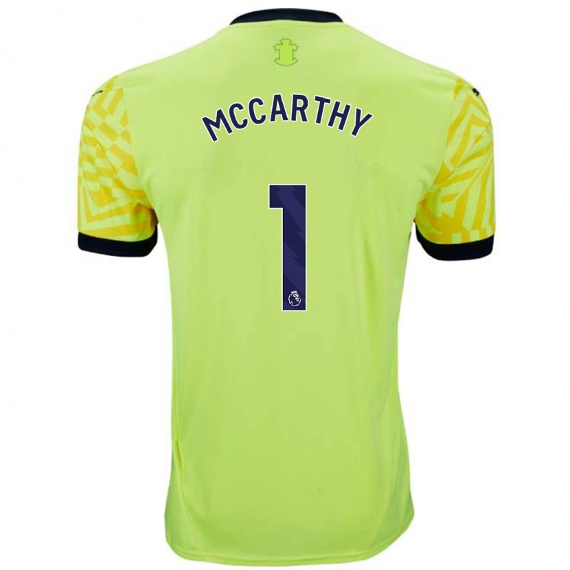 Danxen Mujer Camiseta Alex Mccarthy #1 Amarillo 2ª Equipación 2024/25 La Camisa México