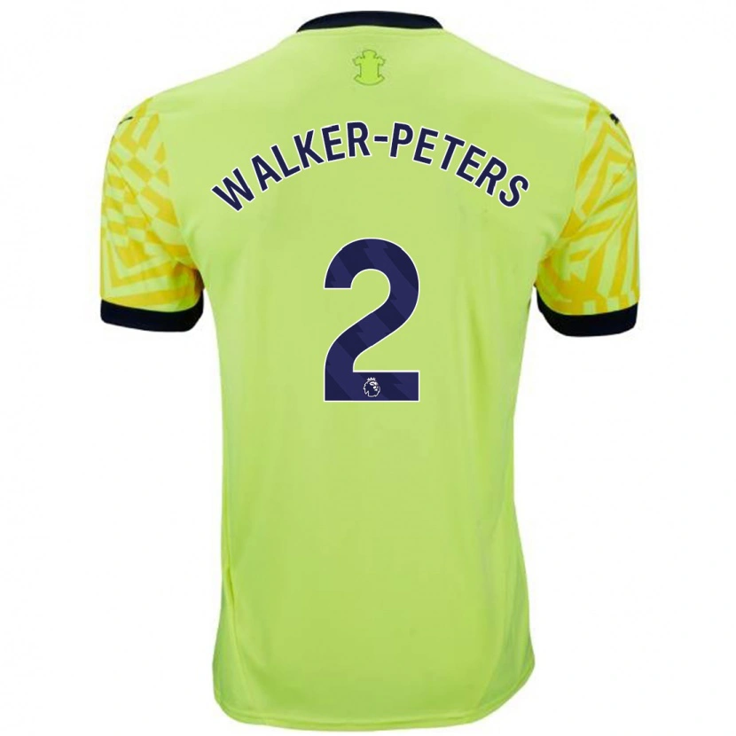 Danxen Mujer Camiseta Kyle Walker-Peters #2 Amarillo 2ª Equipación 2024/25 La Camisa México