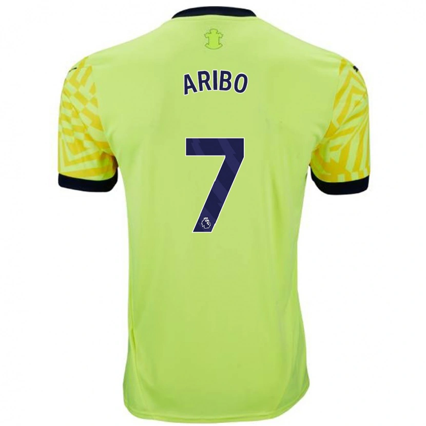 Danxen Mujer Camiseta Joe Aribo #7 Amarillo 2ª Equipación 2024/25 La Camisa México