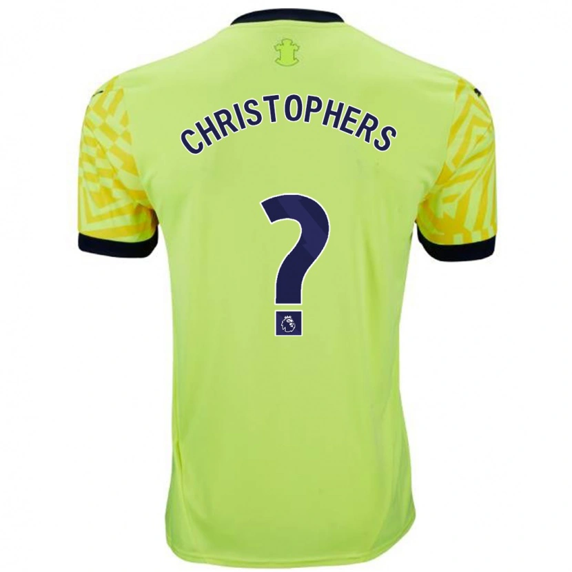 Danxen Mujer Camiseta Leo Christophers #0 Amarillo 2ª Equipación 2024/25 La Camisa México