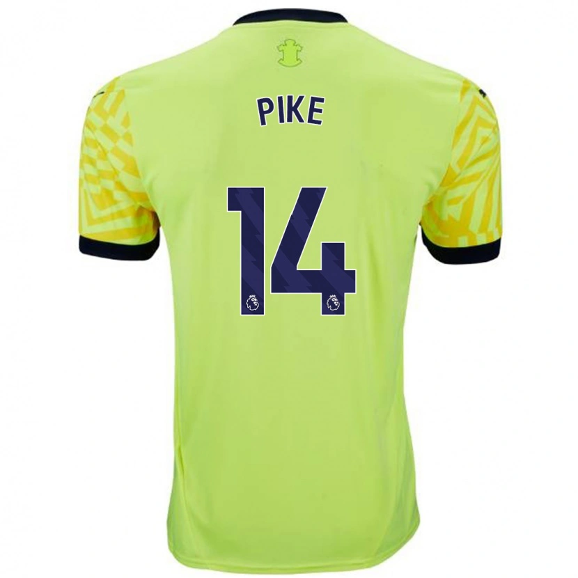 Danxen Mujer Camiseta Molly Pike #14 Amarillo 2ª Equipación 2024/25 La Camisa México