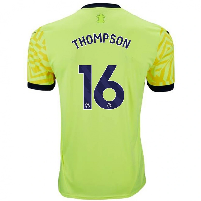 Danxen Mujer Camiseta Emma Thompson #16 Amarillo 2ª Equipación 2024/25 La Camisa México