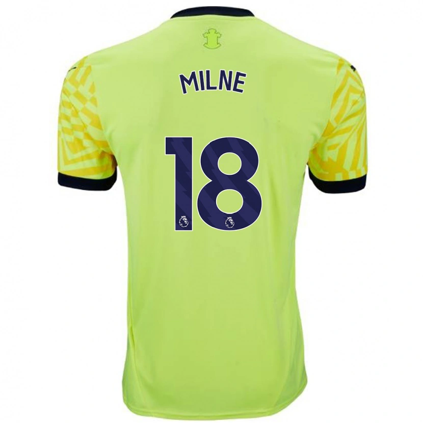 Danxen Mujer Camiseta Izzy Milne #18 Amarillo 2ª Equipación 2024/25 La Camisa México