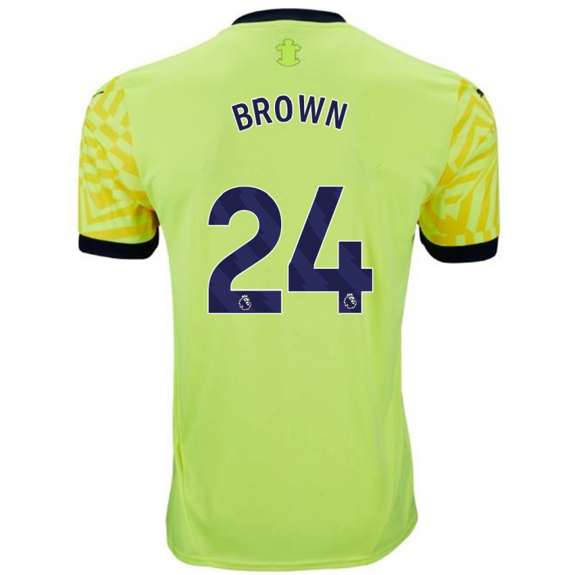 Danxen Mujer Camiseta Rachel Brown #24 Amarillo 2ª Equipación 2024/25 La Camisa México
