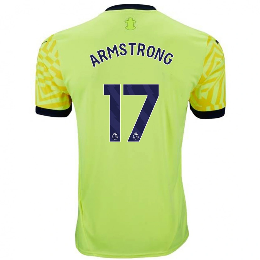 Danxen Mujer Camiseta Stuart Armstrong #17 Amarillo 2ª Equipación 2024/25 La Camisa México