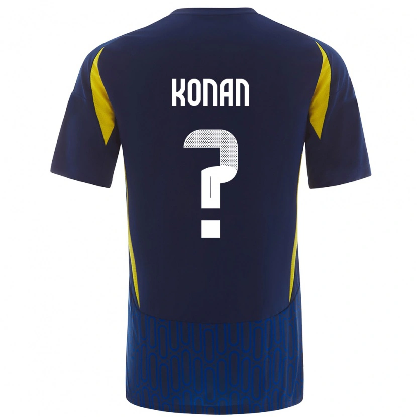 Danxen Mujer Camiseta Ghislain Konan #0 Azul Amarillo 2ª Equipación 2024/25 La Camisa México