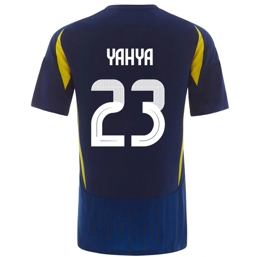 Danxen Mujer Camiseta Ayman Yahya #23 Azul Amarillo 2ª Equipación 2024/25 La Camisa México
