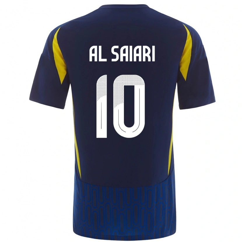 Danxen Mujer Camiseta Mubarkh Al-Saiari #10 Azul Amarillo 2ª Equipación 2024/25 La Camisa México