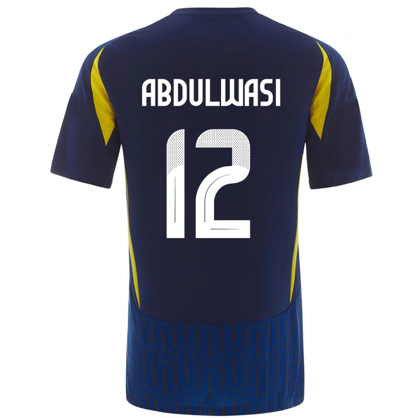 Danxen Mujer Camiseta Dalal Abdulwasi #12 Azul Amarillo 2ª Equipación 2024/25 La Camisa México