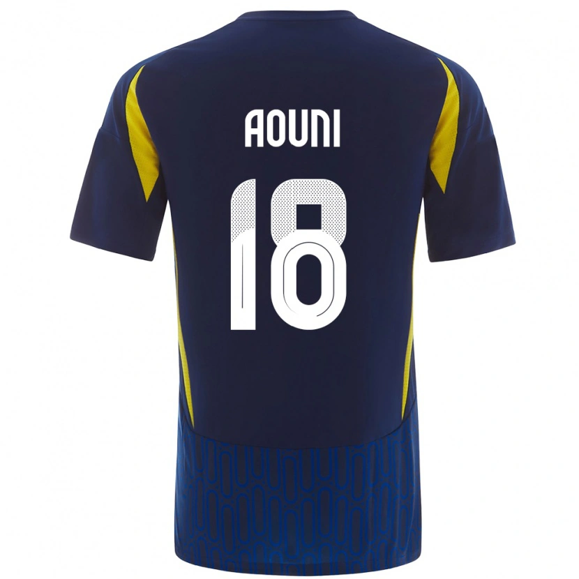 Danxen Mujer Camiseta Samia Aouni #18 Azul Amarillo 2ª Equipación 2024/25 La Camisa México