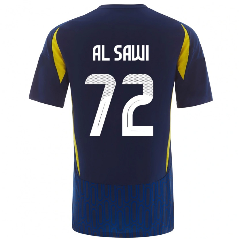 Danxen Mujer Camiseta Etaf Al-Sawi #72 Azul Amarillo 2ª Equipación 2024/25 La Camisa México