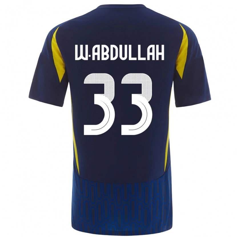 Danxen Mujer Camiseta Waleed Abdullah #33 Azul Amarillo 2ª Equipación 2024/25 La Camisa México