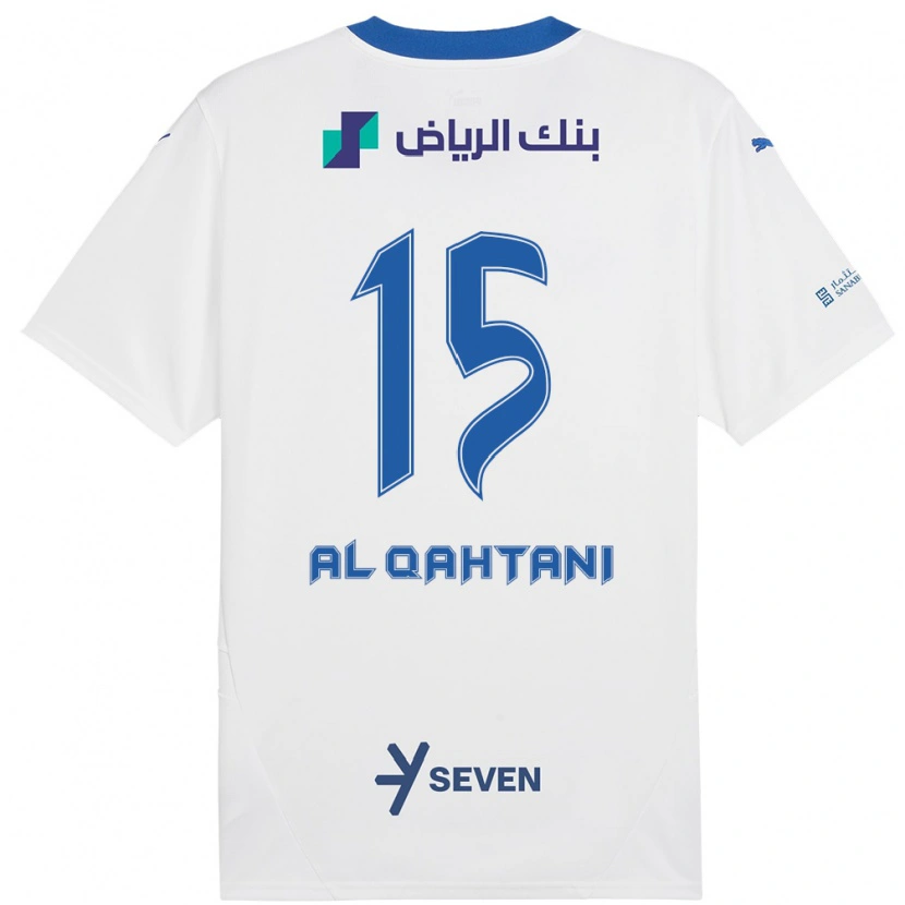 Danxen Mujer Camiseta Mohammed Al-Qahtani #15 Blanco Azul 2ª Equipación 2024/25 La Camisa México