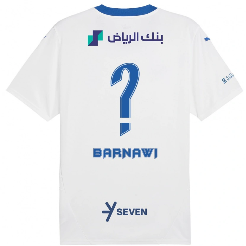 Danxen Mujer Camiseta Abdulsalam Barnawi #0 Blanco Azul 2ª Equipación 2024/25 La Camisa México