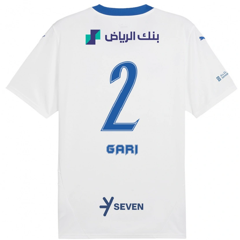 Danxen Mujer Camiseta Fatimah Gari #2 Blanco Azul 2ª Equipación 2024/25 La Camisa México