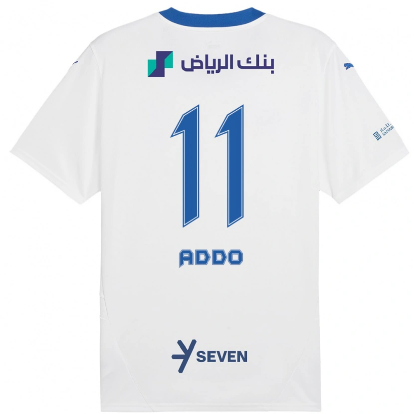 Danxen Mujer Camiseta Elizabeth Addo #11 Blanco Azul 2ª Equipación 2024/25 La Camisa México