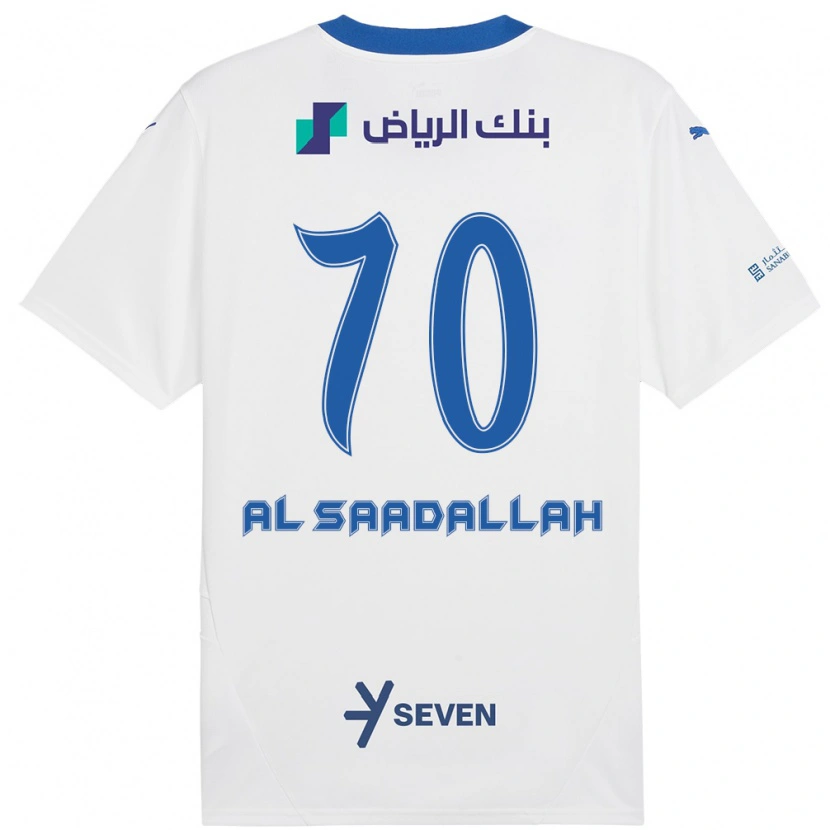 Danxen Mujer Camiseta Hessa Al-Saadallah #70 Blanco Azul 2ª Equipación 2024/25 La Camisa México