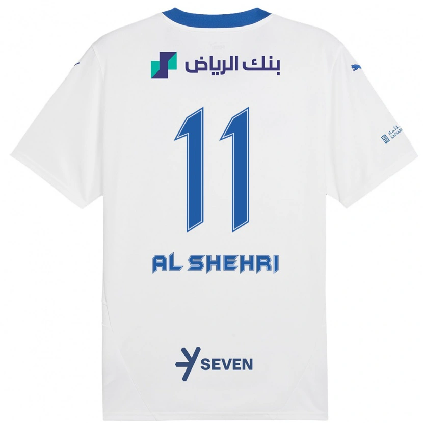 Danxen Mujer Camiseta Saleh Al-Shehri #11 Blanco Azul 2ª Equipación 2024/25 La Camisa México