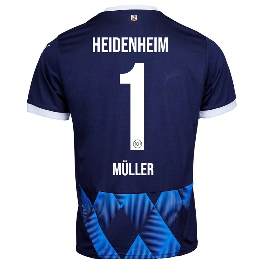 Danxen Mujer Camiseta Kevin Müller #1 Azul Marino Oscuro 2ª Equipación 2024/25 La Camisa México