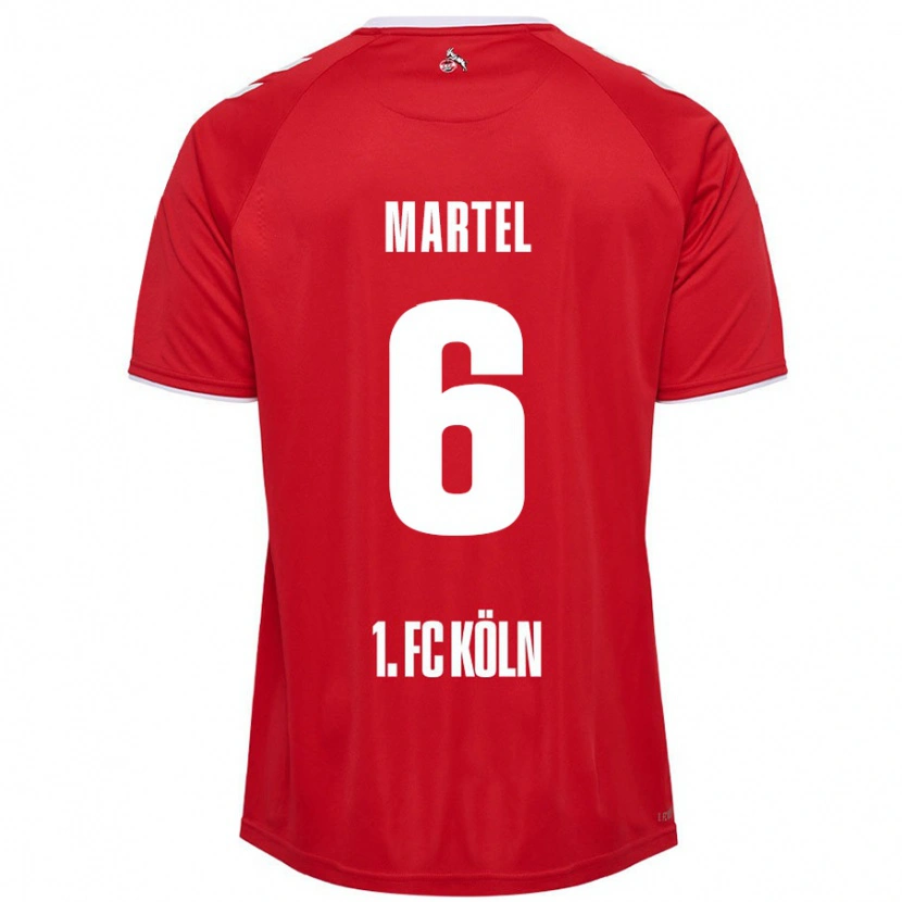 Danxen Mujer Camiseta Eric Martel #6 Rojo Blanco 2ª Equipación 2024/25 La Camisa México