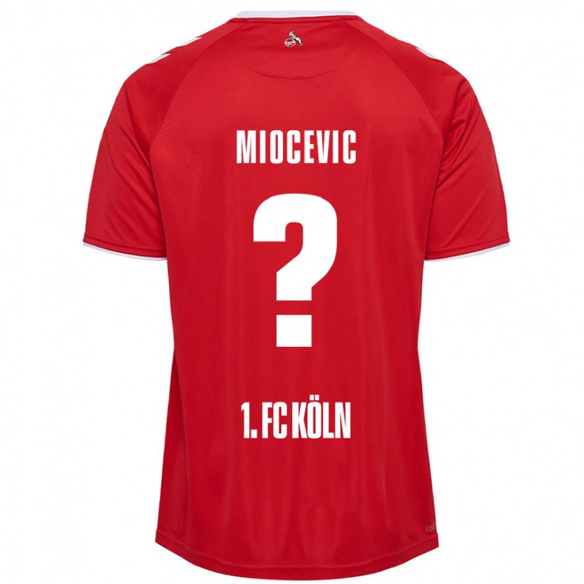 Danxen Mujer Camiseta Gabriel Miocevic #0 Rojo Blanco 2ª Equipación 2024/25 La Camisa México