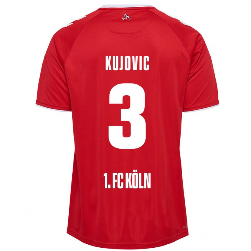 Danxen Mujer Camiseta Emin Kujovic #3 Rojo Blanco 2ª Equipación 2024/25 La Camisa México