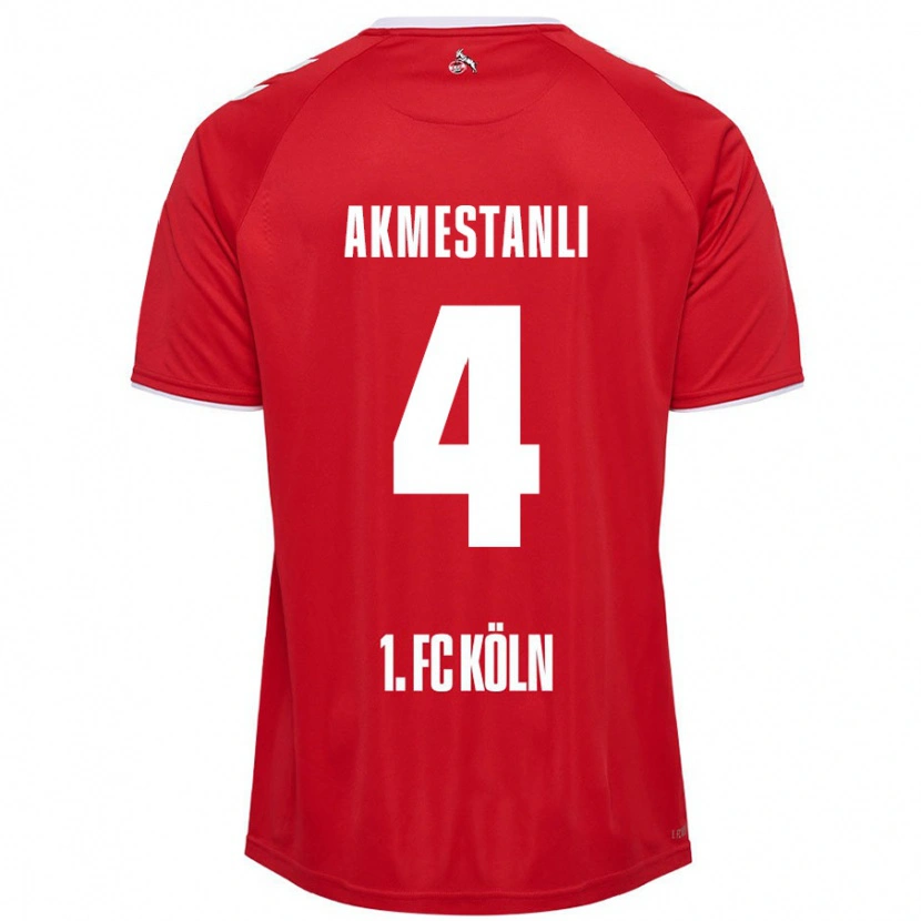Danxen Mujer Camiseta Teoman Akmestanli #4 Rojo Blanco 2ª Equipación 2024/25 La Camisa México