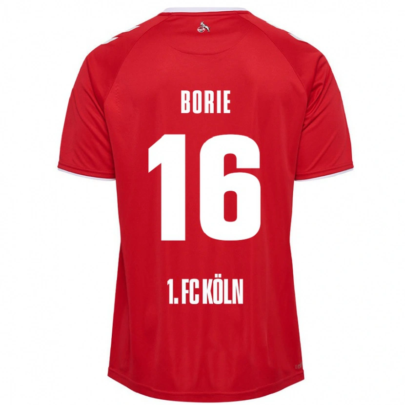 Danxen Mujer Camiseta Etienne Borie #16 Rojo Blanco 2ª Equipación 2024/25 La Camisa México