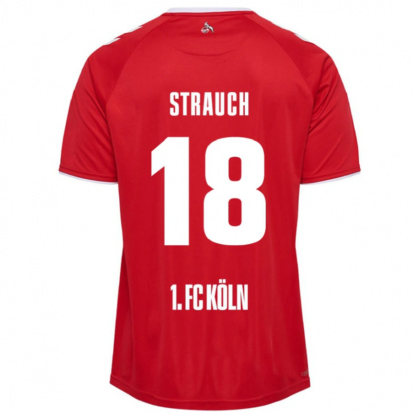 Danxen Mujer Camiseta Georg Strauch #18 Rojo Blanco 2ª Equipación 2024/25 La Camisa México