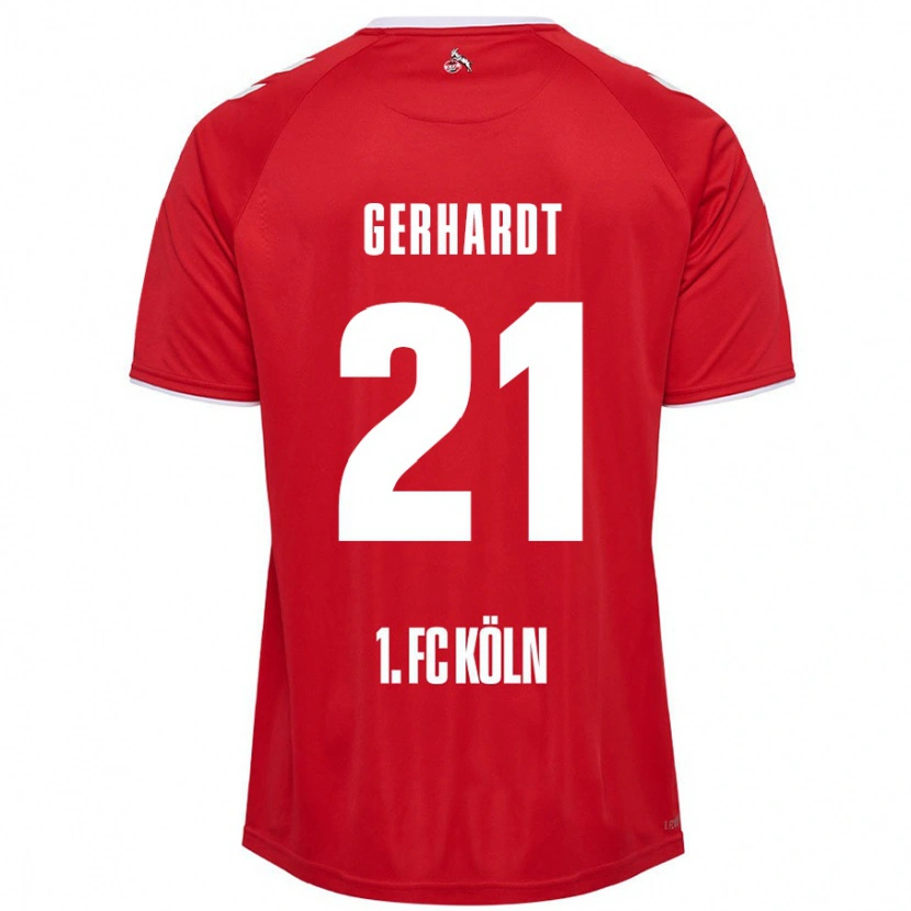 Danxen Mujer Camiseta Anna Gerhardt #21 Rojo Blanco 2ª Equipación 2024/25 La Camisa México